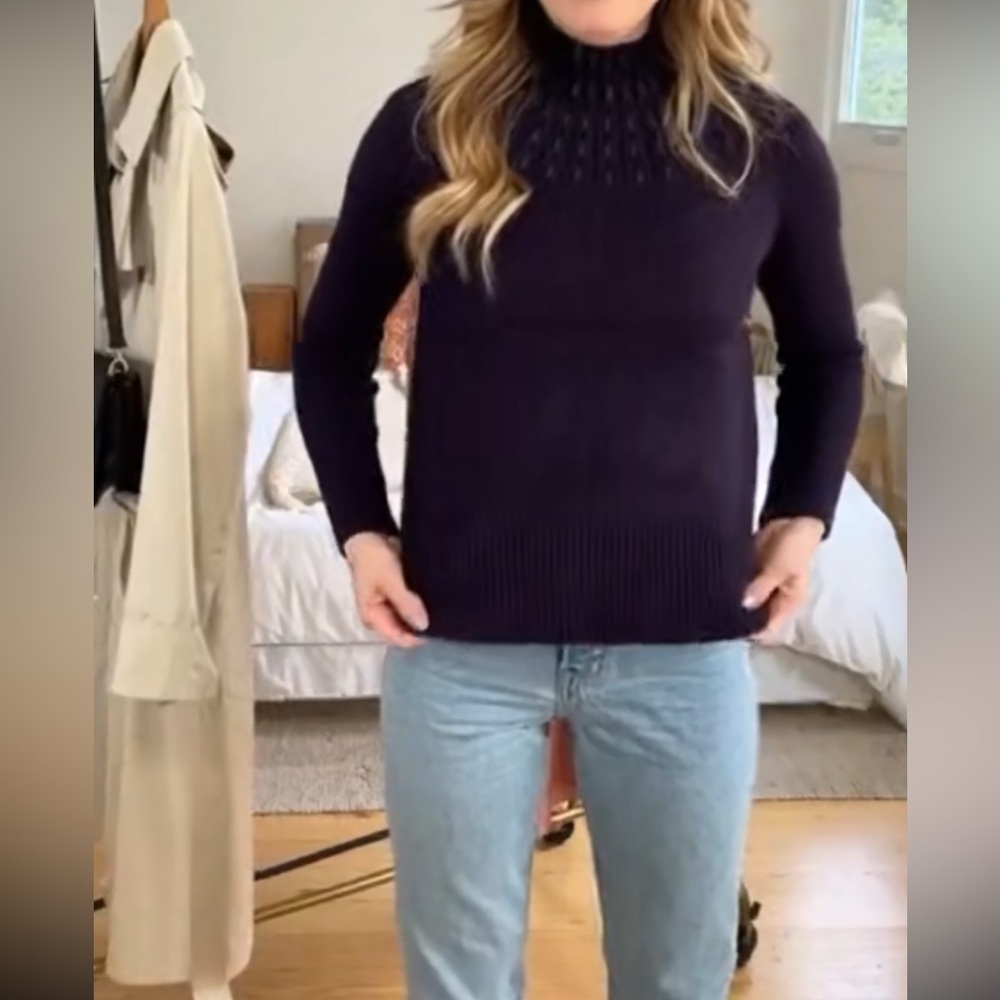 Apt. 9 Eggplant Purple Sweater with Sequin Accents